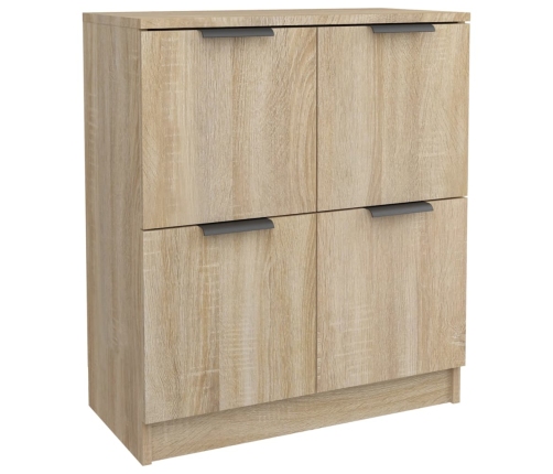 Aparador de madera contrachapada color roble Sonoma 60x30x70 cm