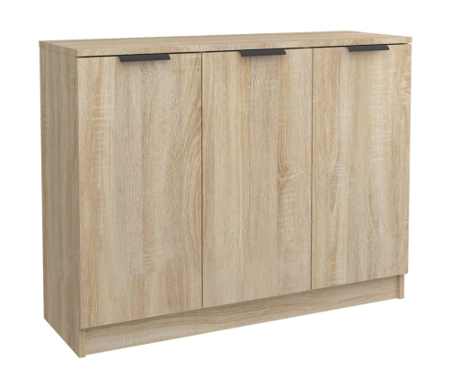 Aparador de madera contrachapada roble Sonoma 90,5x30x70 cm