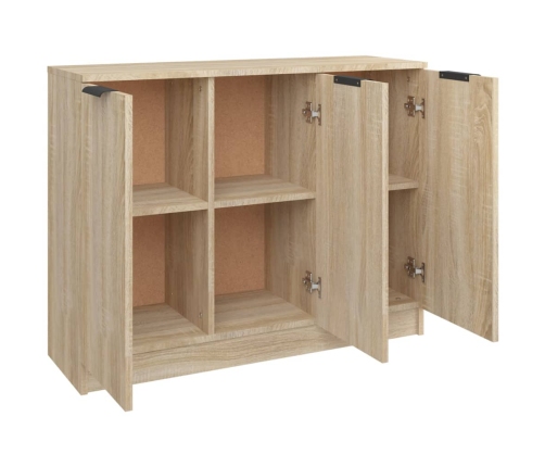 Aparador de madera contrachapada roble Sonoma 90,5x30x70 cm