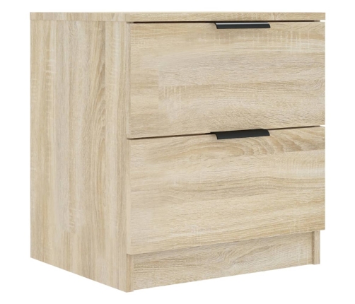 vidaXL Mesita de noche madera contrachapada color roble Sonoma