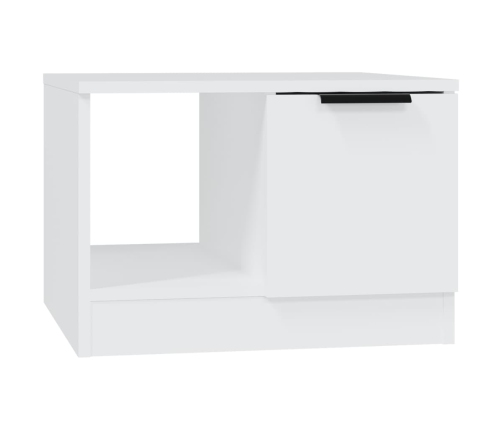 Mesa de centro madera contrachapada blanco 50x50x36 cm