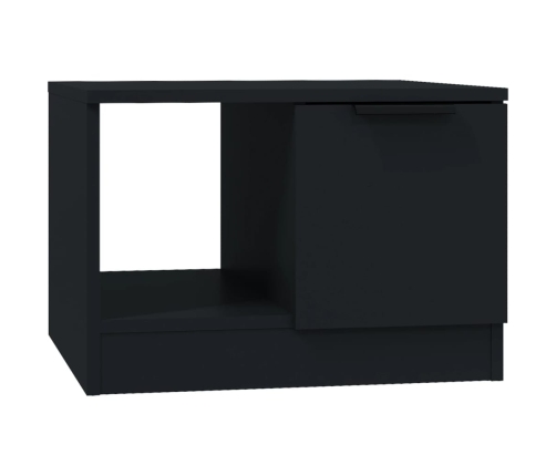 Mesa de centro madera de ingeniería negro 50x50x36 cm