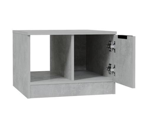 Mesa de centro madera de ingeniería gris hormigón 50x50x36 cm