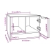 Mesa de centro madera de ingeniería blanco y roble 50x50x36 cm