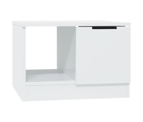 vidaXL Mesa de centro madera de ingeniería brillo blanco 50x50x36 cm