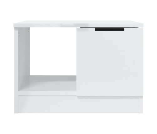 vidaXL Mesa de centro madera de ingeniería brillo blanco 50x50x36 cm