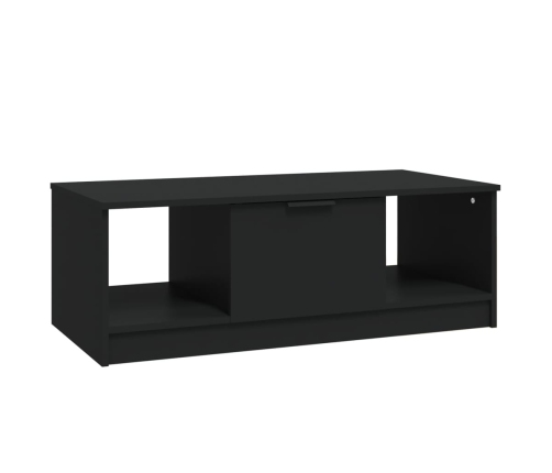 Mesa de centro madera de ingeniería negro 102x50x36 cm