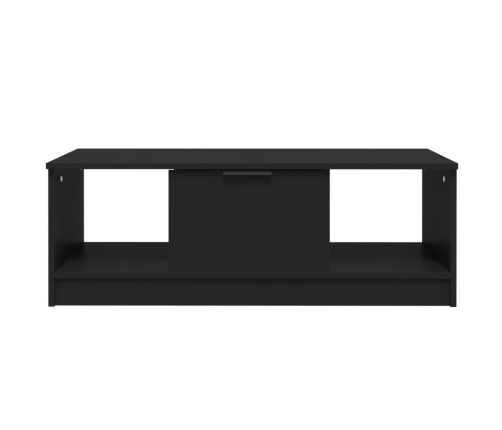 Mesa de centro madera de ingeniería negro 102x50x36 cm