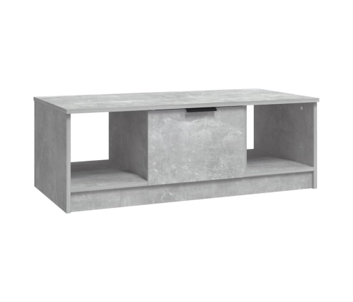 Mesa de centro madera de ingeniería gris hormigón 102x50x36 cm