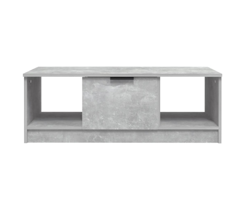 Mesa de centro madera de ingeniería gris hormigón 102x50x36 cm