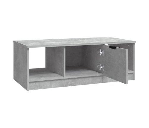 Mesa de centro madera de ingeniería gris hormigón 102x50x36 cm