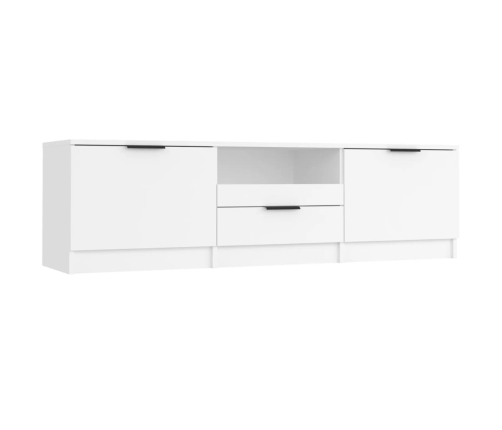 Mueble para TV madera contrachapada blanco 140x35x40 cm