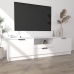 Mueble para TV madera contrachapada blanco 140x35x40 cm