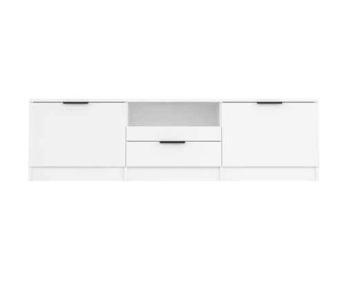 Mueble para TV madera contrachapada blanco 140x35x40 cm