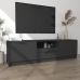 Mueble para TV madera contrachapada negro 140x35x40 cm