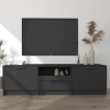 vidaXL Mueble para TV madera contrachapada negro 140x35x40 cm