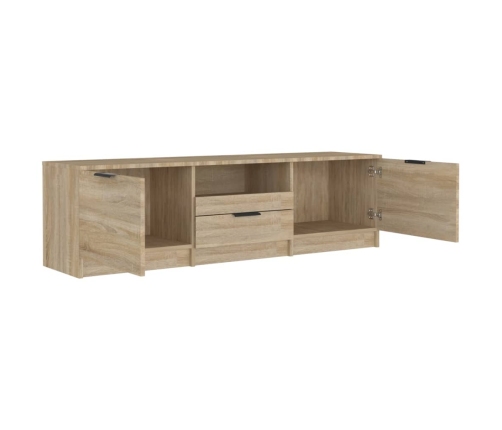 Mueble de TV madera contrachapada roble Sonoma 140x35x40 cm