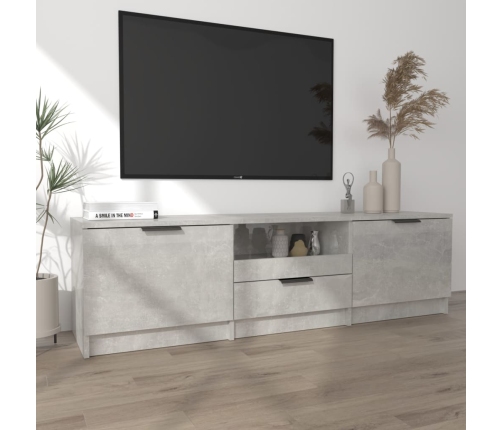 vidaXL Mueble de TV madera contrachapada gris hormigón 140x35x40 cm