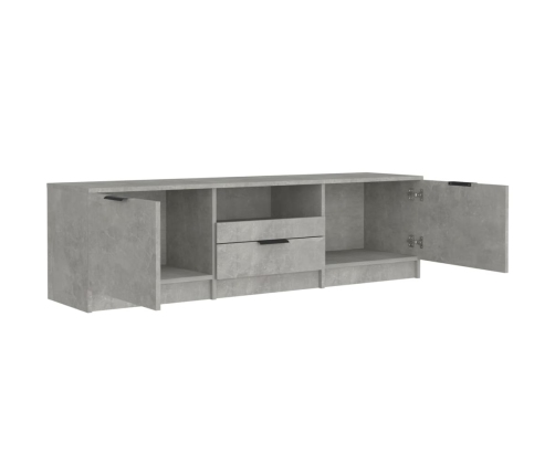 vidaXL Mueble de TV madera contrachapada gris hormigón 140x35x40 cm