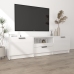 vidaXL Mueble de TV madera contrachapada blanco brillante 140x35x40 cm