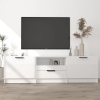 vidaXL Mueble de TV madera contrachapada blanco brillante 140x35x40 cm