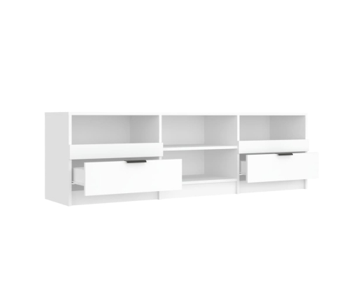 Mueble para TV madera contrachapada blanco 150x33,5x45 cm