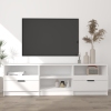 Mueble para TV madera contrachapada blanco 150x33,5x45 cm