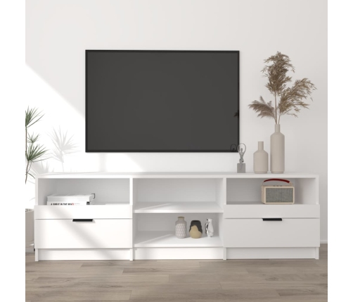 vidaXL Mueble para TV madera contrachapada blanco 150x33,5x45 cm