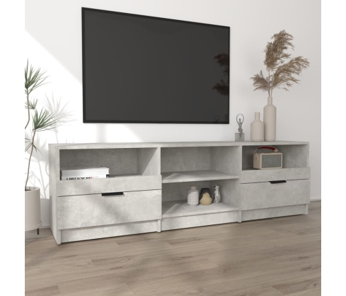 vidaXL Mueble de TV madera contrachapada gris hormigón 150x33,5x45 cm