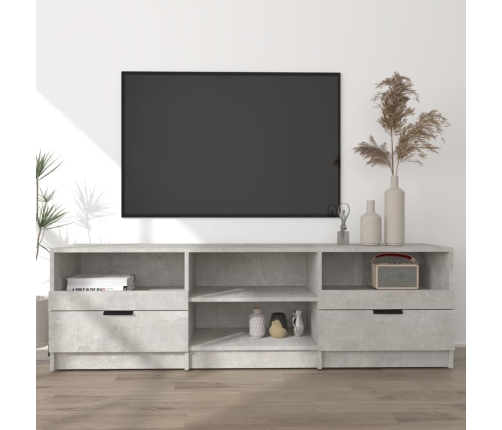 vidaXL Mueble de TV madera contrachapada gris hormigón 150x33,5x45 cm