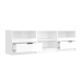 Mueble de TV madera contrachapada blanco brillo 150x33,5x45 cm