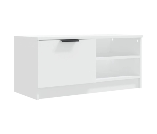 Mueble para TV madera contrachapada blanco 80x35x36,5 cm