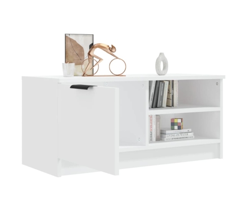 Mueble para TV madera contrachapada blanco 80x35x36,5 cm