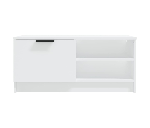 Mueble para TV madera contrachapada blanco 80x35x36,5 cm