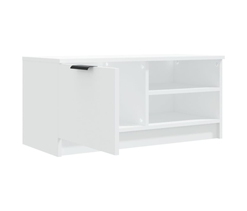 Mueble para TV madera contrachapada blanco 80x35x36,5 cm