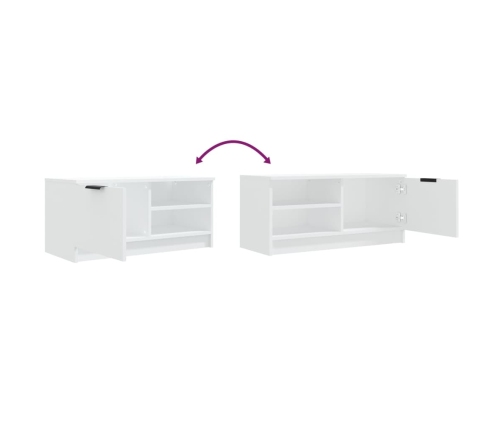 Mueble para TV madera contrachapada blanco 80x35x36,5 cm