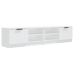 Mueble para TV 2 pzas madera contrachapada blanco 80x35x36,5 cm