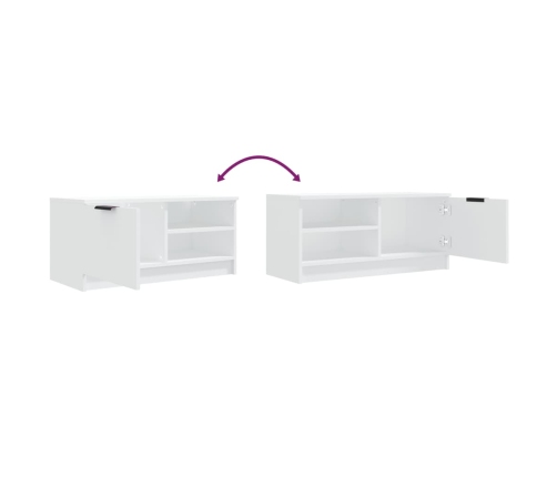 Mueble para TV 2 pzas madera contrachapada blanco 80x35x36,5 cm