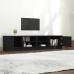 Mueble para TV 2 pzas madera contrachapada negro 80x35x36,5 cm