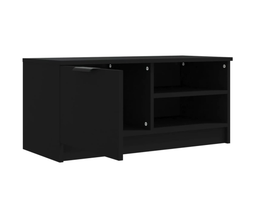 Mueble para TV 2 pzas madera contrachapada negro 80x35x36,5 cm