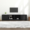 Mueble para TV 2 pzas madera contrachapada negro 80x35x36,5 cm