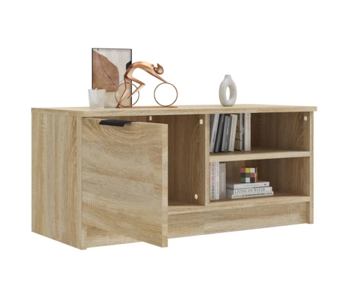 Mueble de TV madera contrachapada roble Sonoma 80x35x36,5 cm