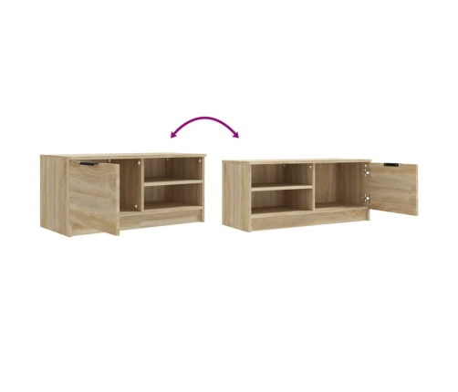 Mueble de TV madera contrachapada roble Sonoma 80x35x36,5 cm