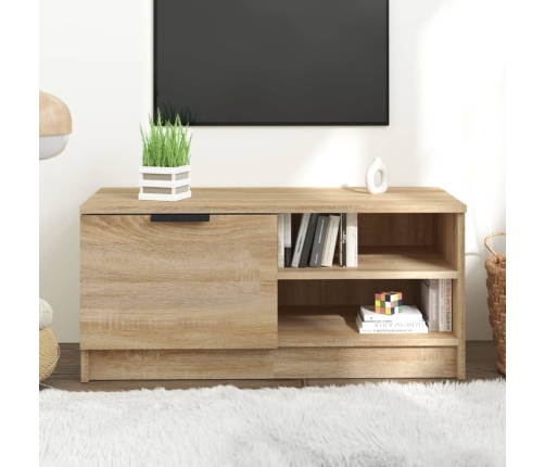 Mueble de TV madera contrachapada roble Sonoma 80x35x36,5 cm