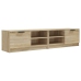 Mueble para TV 2 pzas madera contrachapada roble 80x35x36,5 cm