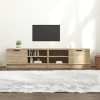 Mueble para TV 2 pzas madera contrachapada roble 80x35x36,5 cm