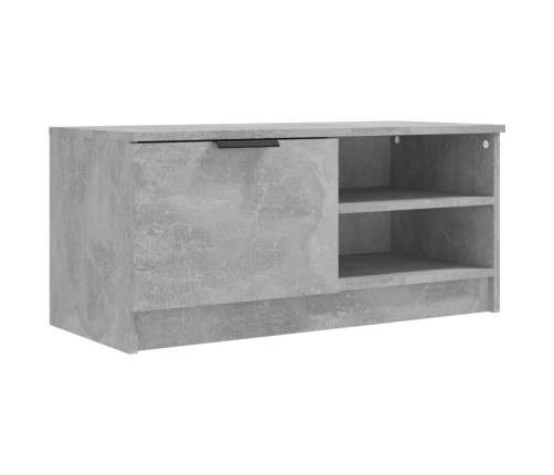 Mueble de TV madera contrachapada gris hormigón 80x35x36,5 cm