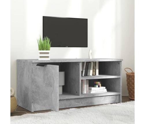 Mueble de TV madera contrachapada gris hormigón 80x35x36,5 cm