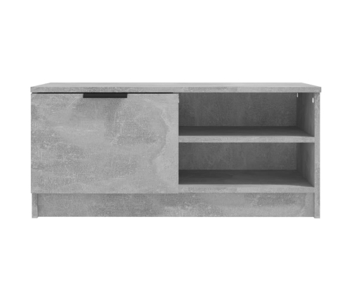 Mueble de TV madera contrachapada gris hormigón 80x35x36,5 cm