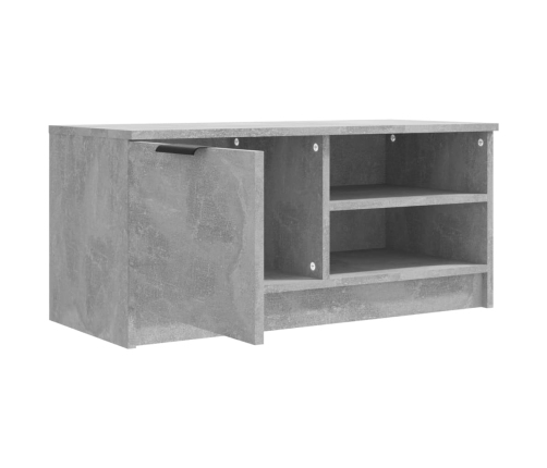 Mueble de TV madera contrachapada gris hormigón 80x35x36,5 cm